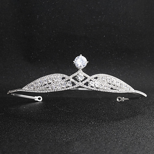

Glam Wedding Rhinestone / Alloy Headpiece with Trim / Crystals / Rhinestones 1 Piece Wedding / Party / Evening Headpiece