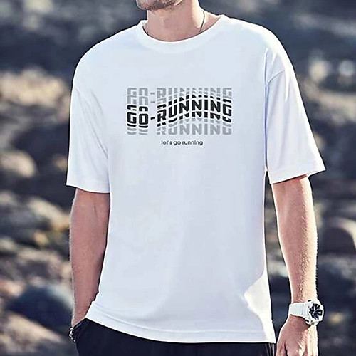 

Men's Tee T shirt Hot Stamping Graphic Prints Letter Print Short Sleeve Casual Tops 100% Cotton Basic Designer Big and Tall White