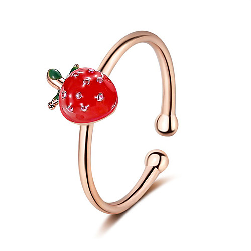

Ring Gold Alloy Strawberry Cute Sweet 1pc Adjustable / Women's / Open Cuff Ring