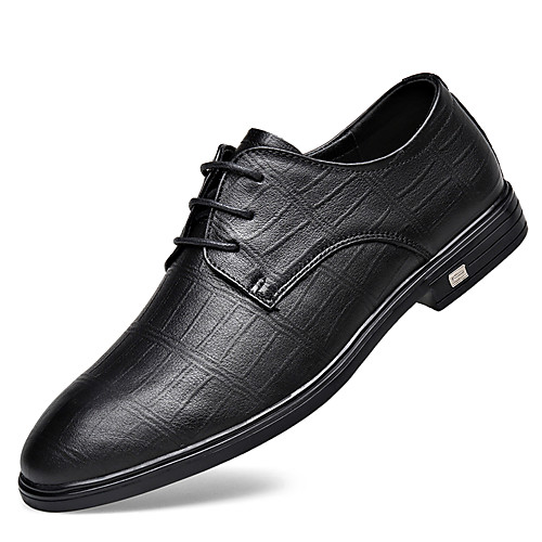 

Men's Oxfords Leather Shoes Printed Oxfords Business Vintage Classic Daily Party & Evening Nappa Leather Cowhide Non-slipping Wear Proof Booties / Ankle Boots Black Brown Spring Summer