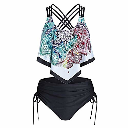 

Women's Bikini 2 Piece Swimsuit Tie Knot Wrap Solid Color Green lotus Black Lotus Purple lotus Black Swimwear Bathing Suits New Vacation Fashion / Padded Bras / Beach