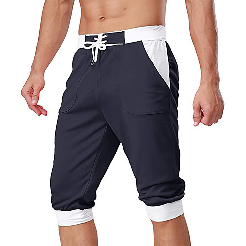 

Men's Casual / Sporty Athleisure Quick Dry Breathable Sports Daily Beach Chinos Shorts Pants Plain Short Drawstring Elastic Waist White Black Blue Red Navy Blue