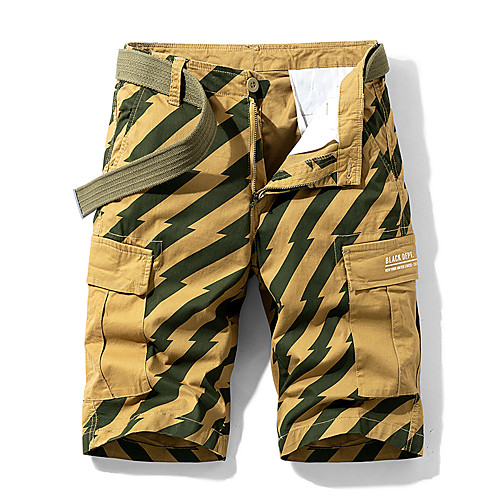 

Men's Shorts Cargo Shorts Shorts Pants Solid Colored ArmyGreen Black Blue Red Yellow