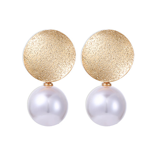 

Women's Hoop Earrings Geometrical Ball Stylish Trendy Earrings Jewelry Gold For Party Wedding 1 Pair