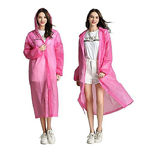 

Women's Raincoat Rainy Days / Wet Road Fall Winter Long Coat Coats Jacket Long Sleeve Solid Color Formal Style Pink Blue / Spring