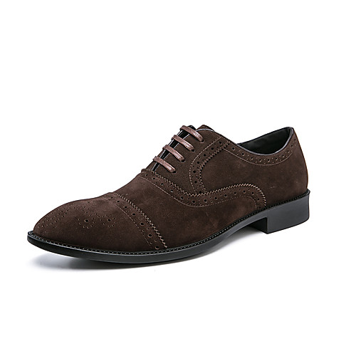 

Men's Oxfords Brogue 2021 Business Classic British Daily Office & Career Leather Breathable Non-slipping Wear Proof Black Brown Spring Summer