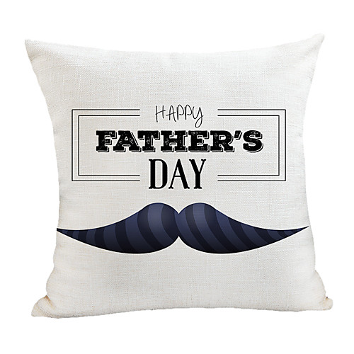 

Double Side Print Father's Day Cushion Cover 1PC Faux Linen Soft Square Throw Pillow Cover Cushion Case Pillowcase for Sofa Bedroom 45 x 45 cm (18 x 18 Inch) Superior Quality Machine Washable