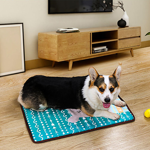 

Dog Cat Dog Bed Mat Dog Cooling Mat Cooling Mat for Pet Plaid / Check Comfort Keep Cool For Hot Summer For Indoor Outdoor Use Fabric for Large Medium Small Dogs and Cats