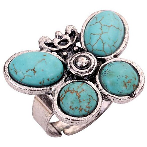 

Band Ring Turquoise 3D Alloy Flower Animal Vintage 1pc Adjustable / Women's / Adjustable Ring