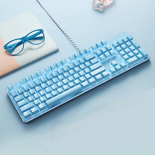 

cross-border supply of xinmeng x9 real mechanical backlit keyboard computer accessories two-color cute mechanical keyboard green axis