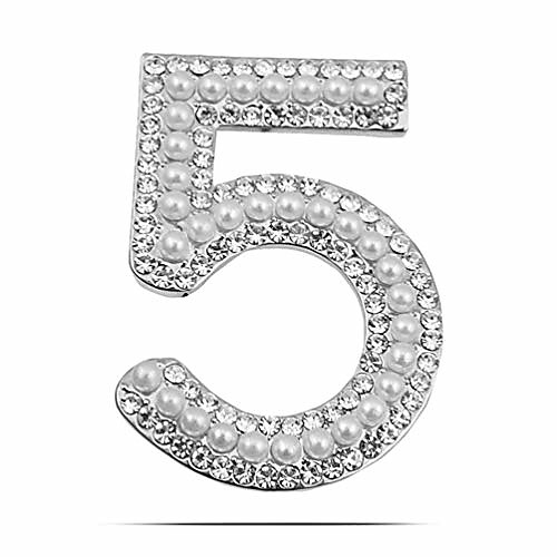 

celebrity designer pearl rhinestone pins brooches gift (silver)
