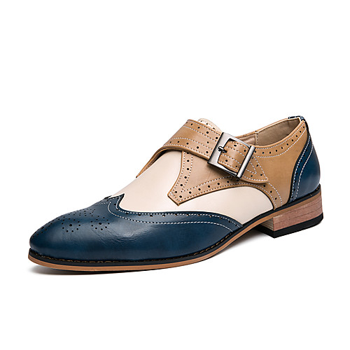 

Men's Loafers & Slip-Ons Brogue Bullock Shoes Business Vintage Classic Daily Party & Evening Walking Shoes Patent Leather Cowhide Breathable Non-slipping Wear Proof Booties / Ankle Boots Red Blue