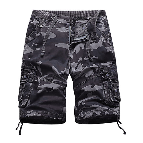 

Men's Shorts Chinos Shorts Pants Solid Color Army green camouflage Grey camouflage Camouflage Army Green
