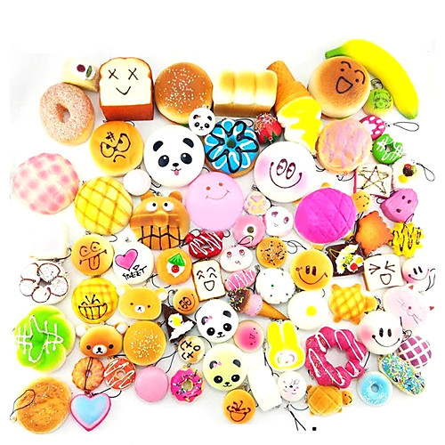 

30 Pcs Kawaii Squishy Food Slow Rising Mini Soft Random Squishy Squishies Toys Cake Bread Squeeze Pressure Relief Toy