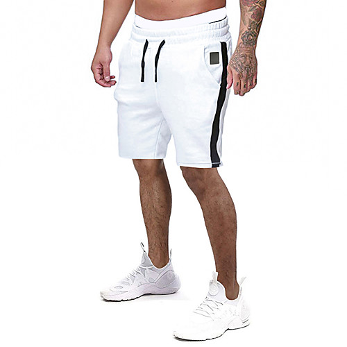 

Men's Shorts Shorts Pants Solid Color White Black Light Grey