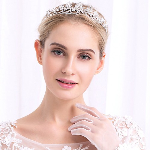 

Luxury Elegant Alloy Headpiece with Crystal / Pearl 1 Piece Wedding / Special Occasion Headpiece
