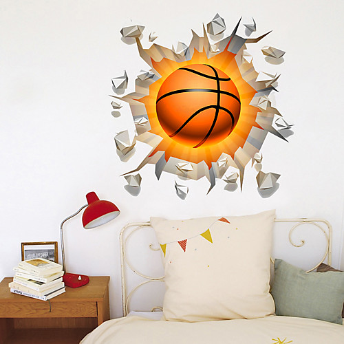 

3D Broken Wall Explosion Football Home Corridor Background Decoration Can Be Removed Stickers