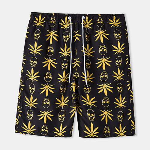 

Men's Basic Hawaiian Sports Daily Holiday Chinos Pants Graphic Knee Length Drawstring Rainbow