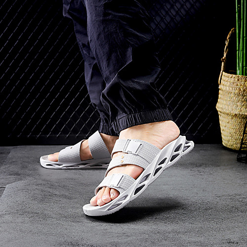 

Men and Women Slippers & Flip-Flops Daily Wear Beach PVC Black Blue Gray Spring & Summer