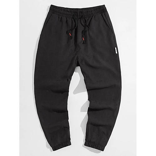 

Men's Fashion Chino Sports Daily Pants Chinos Pants Solid Colored Solid Color Full Length Pocket Black