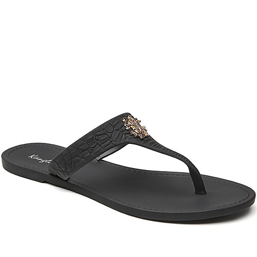 

Women's Slippers & Flip-Flops Flat Heel Open Toe PVC Rivet Geometric Black Blue Pink