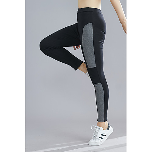 

Women's Basic Casual / Sporty Comfort Leisure Sports Weekend Leggings Pants Color Block Ankle-Length Elastic Waist Black Gray