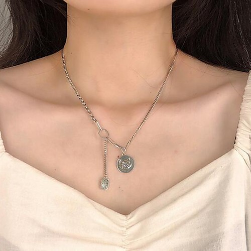 

Women's Pendant Necklace Cat Classic Alloy Silver 60 cm Necklace Jewelry 1pc For Festival