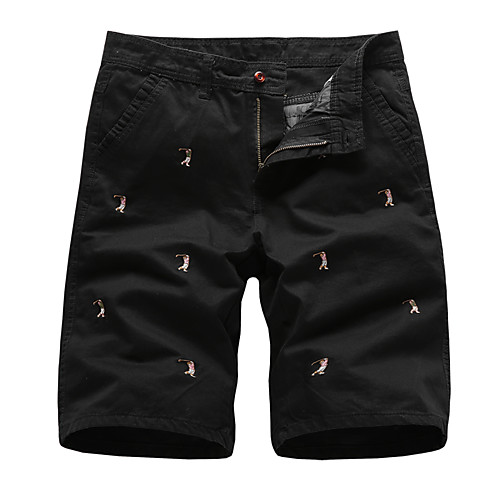 

Men's Chic & Modern Shorts Cycling Quick Dry Moisture Wicking Lightweight Breathable Soft Outdoor Sports Casual Daily Chinos Shorts Pants Embroidery Simple Solid Color Knee Length Embroidered Classic