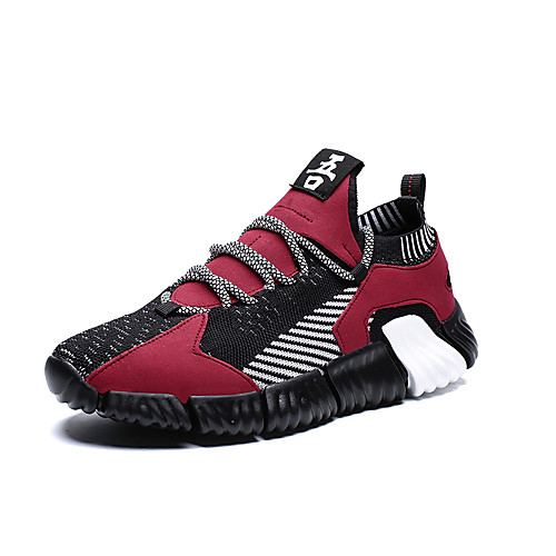 

Men's Trainers Athletic Shoes Sporty Daily Running Shoes Tissage Volant Non-slipping Black / White Black / Red Beige Fall Winter