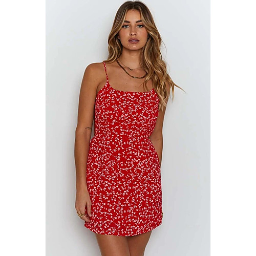 

cross-border european and american summer new sexy backless suspender skirt waist slim printed dress mbs2103196