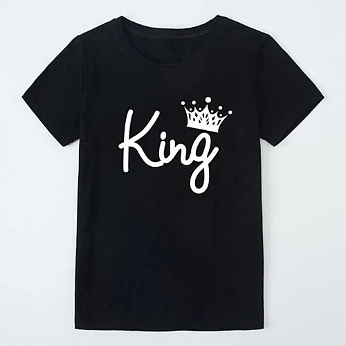 

Men's Unisex Tee T shirt Shirt Hot Stamping Text Graphic Prints Plus Size Print Short Sleeve Casual Tops 100% Cotton Basic Designer Big and Tall Round Neck Black / Summer
