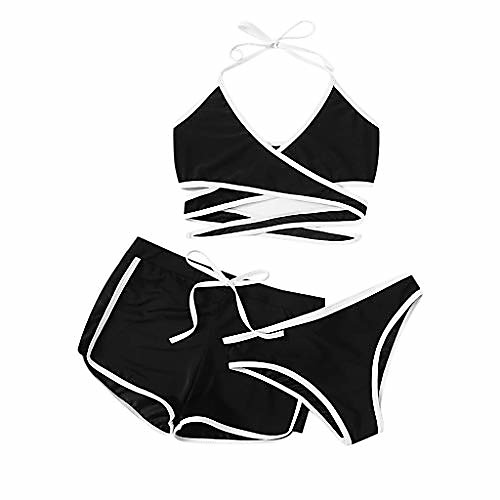 

Women's Bikini Swimsuit Solid Color Blushing Pink Green Black Swimwear Bathing Suits Sexy