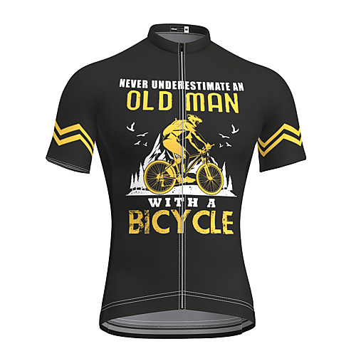 

21Grams Men's Short Sleeve Cycling Jersey Summer Spandex Polyester Blue Red Black Bike Jersey Top Mountain Bike MTB Road Bike Cycling Quick Dry Moisture Wicking Breathable Sports Clothing Apparel