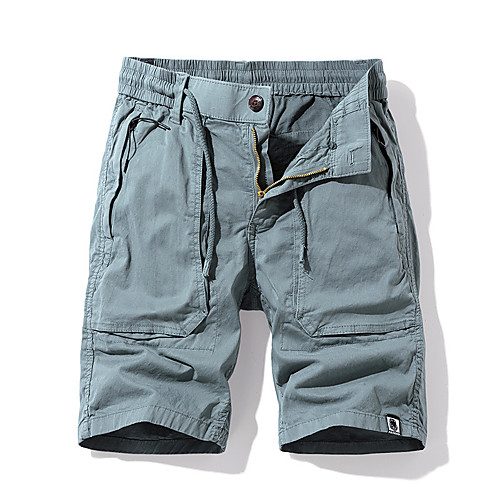 

Men's Cargo Casual / Sporty Chinos Tactical Cargo Pants Patchwork Solid Colored ArmyGreen Blue Khaki Dark Gray