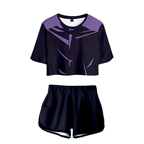 

Inspired by Jujutsu Kaisen Cosplay Cosplay Costume Outfits Terylene 3D 2 Piece Printing Harajuku Shorts For Women's / Men's