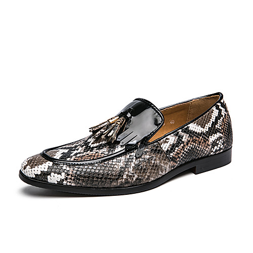 

Men's Loafers & Slip-Ons Business Daily Party & Evening Walking Shoes PU Non-slipping Blue Coffee Spring Summer / Tassel / Tassel