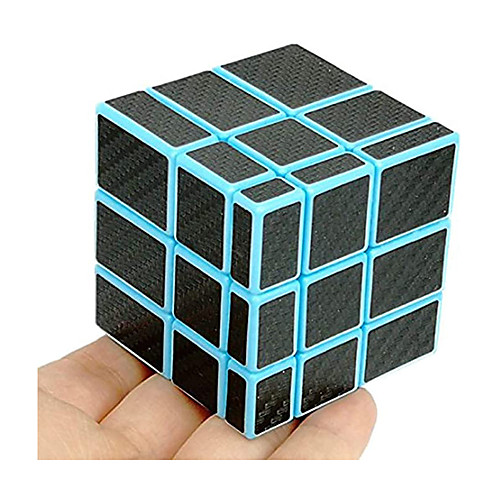 

Magic Cube Mirror Blue with Black Carbon Fiber Stickers 3x3 Magic Cube Mirror Blocks Blue Speed Cube