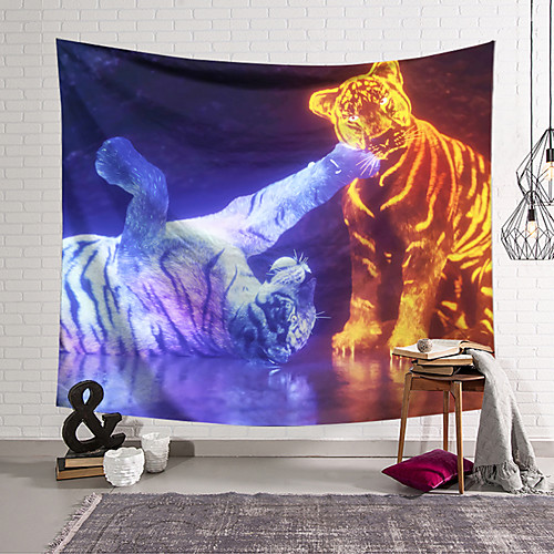 

Wall Tapestry Art Decor Blanket Curtain Hanging Home Bedroom Living Room Decoration Polyester Tiger