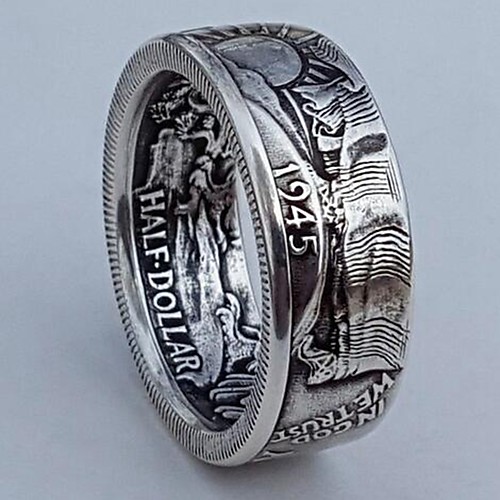 

Band Ring Silver Gold Alloy Punk 1pc 6 7 8 9 10 / Men's