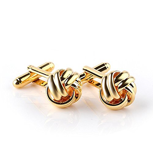 

knot cuff links, nautical wedding gift ,birthday anniversary valentines day gift , gold, silver, black (gold)