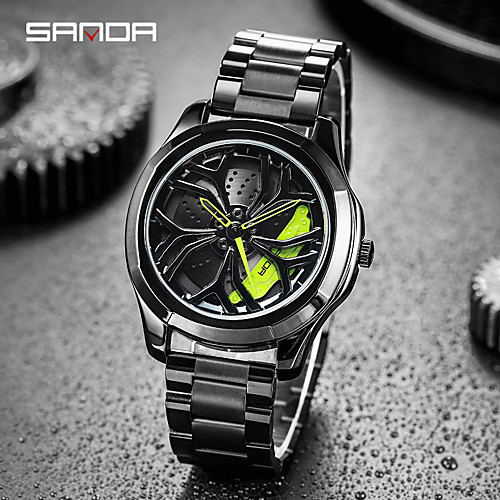 

sanda men's watch fashion wheel series cool watch creative steel band quartz watch