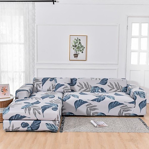 

Print Dustproof Stretch Slipcovers Stretch Sofa Cover Super Soft Fabric Couch Cover Fit For 1 to 4 Cushion Couch And L Shape Sofa (You will Get 1 Throw Pillow Case as free Gift)