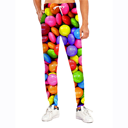 

Men's Casual Athleisure Outdoor Sports Daily Sports Pants Sweatpants Trousers Pants Graphic Prints Colorful Full Length Print Rainbow