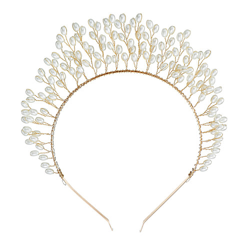 

Glam Wedding Pearl Headpiece with Pearl / Trim 1 Piece Wedding / Special Occasion Headpiece