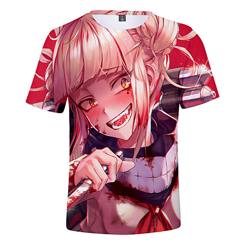 

Inspired by My Hero Academia / Boku No Hero Cosplay Cosplay Costume T-shirt Terylene Graphic Printing T-shirt For Women's / Men's