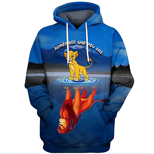 

Men's Pullover Hoodie Sweatshirt Animal Pocket Print Hooded Daily 3D Print 3D Print Hoodies Sweatshirts Long Sleeve Loose