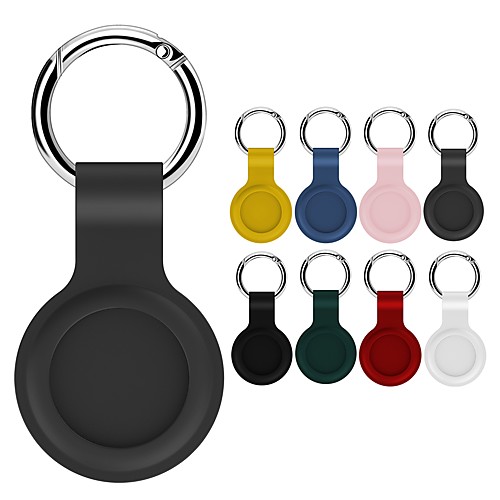 

Soft Silicone Case Compatible with Apple AirTags 2021 Portable Bluetooth Tracker Protector Anti-Scratch Lightweight Protective Skin Cover for AirTages Finder Keychain Accessory