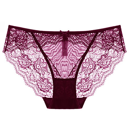 

Women's Lace Brief Micro-elastic Low Waist Green S