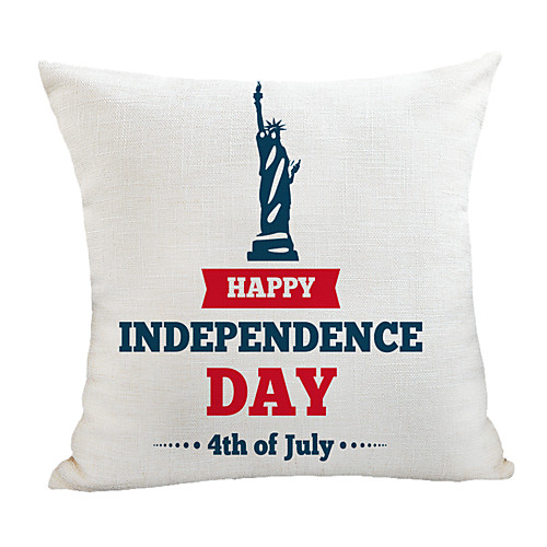 

Double Side Print Independence Day Cushion Cover 1PC Faux Linen Soft Square Throw Pillow Cover Cushion Case Pillowcase for Sofa Bedroom 45 x 45 cm (18 x 18 Inch) Superior Quality Machine Washable