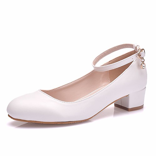 

Women's Heels Pumps PU Solid Colored White